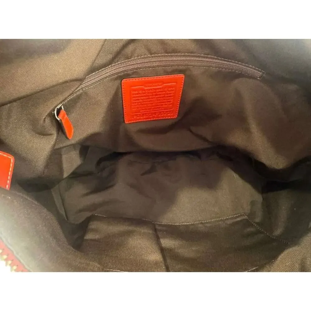 Coach Vintage Y2K Soho Hobo Bag Orange Leather Shoulder Bag - Picture 9 of 9